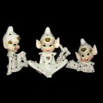 Large Vintage Pixie Figurines Set of 3
