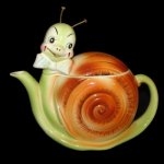 Vintage Enesco Snappy Snail 2-Cup Teapot
