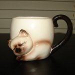 Vintage Norcrest Siamese Kitty Cat Coffee or Milk Mug