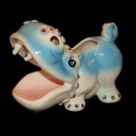 Vintage Kreiss Hippopotamus Soap & Toothbrush Valet
