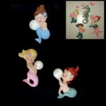 3 Bubble Baby Mermaids - Price is per Mermaid