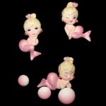 3 Bradley Mermaid Wall Plaque Set