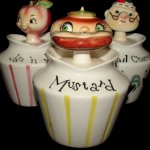 Lefton Hamburger Head Mustard Pixie