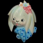 Vintage Lefton Toodles Boy Dog Wall Pocket Plaque