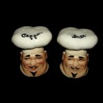 Vintage Chef or Baker Salt & Pepper Shakers
