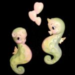 Chubby Face Kewpie Seahorse Wall Plaque
