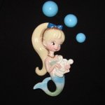 Pretty Lane Mermaid with Harp Wall Plaque