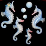 Siren Seahorse Mom, Dad or Babies - or Set of all 4
