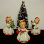 3 Vintage PARMA Christmas Angel Girl Figurines