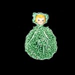 Vintage Lefton Cissy Cabbage Spoon Rest Teabag Holder