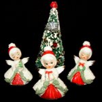 3 Vintage Christmas Girl Angels