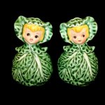 Lefton Cabbage Cuties Cissy Cabbage Salt Pepper Shakers